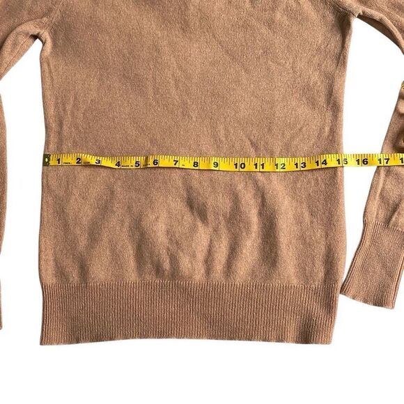 EUC! Caslon Nordstrom 100% Cashmere Crew Neck Sweater in Tan/Camel - Size Small - Picture 8 of 9